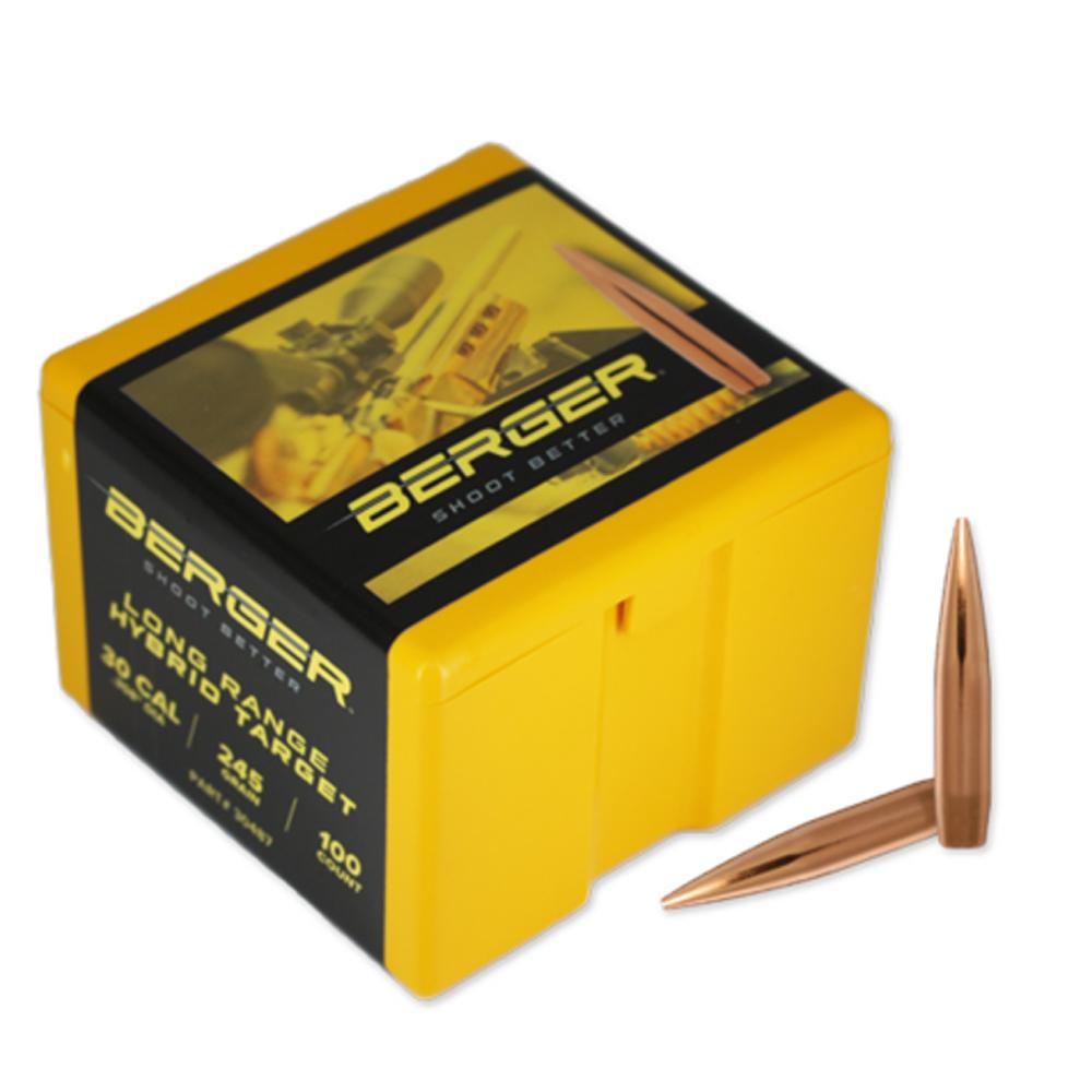 Berger LR Hybrid Target Rifle Bullets .30 Cal 245 gr BT 100/ct