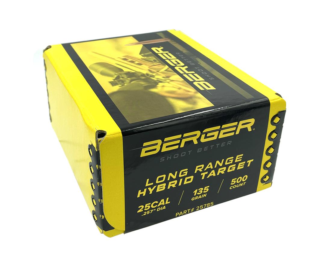 Berger 25 cal 135gr LR Hybrid Target 500rd box