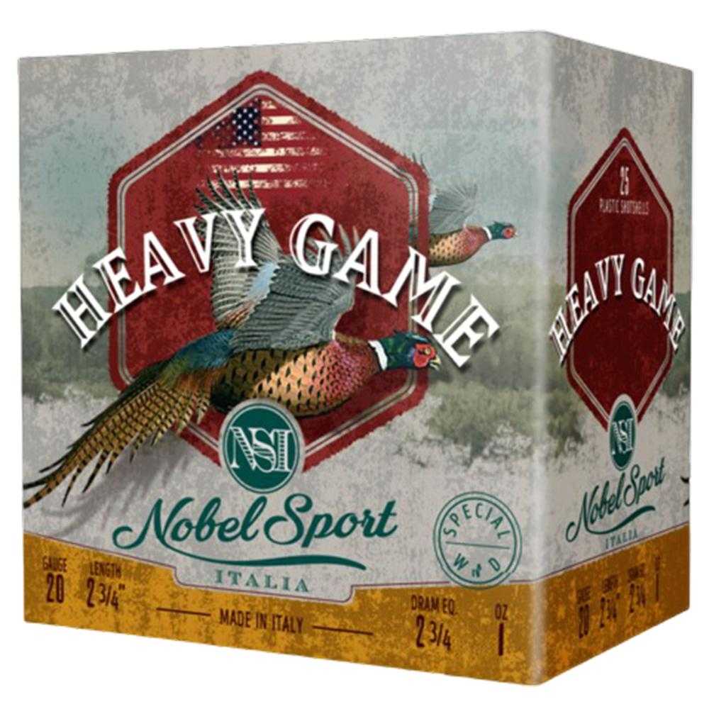 Nobel Sport Heavy Game Shotshells 20 ga 2-3/4" 1 oz 1250 fps #7.5 25/ct