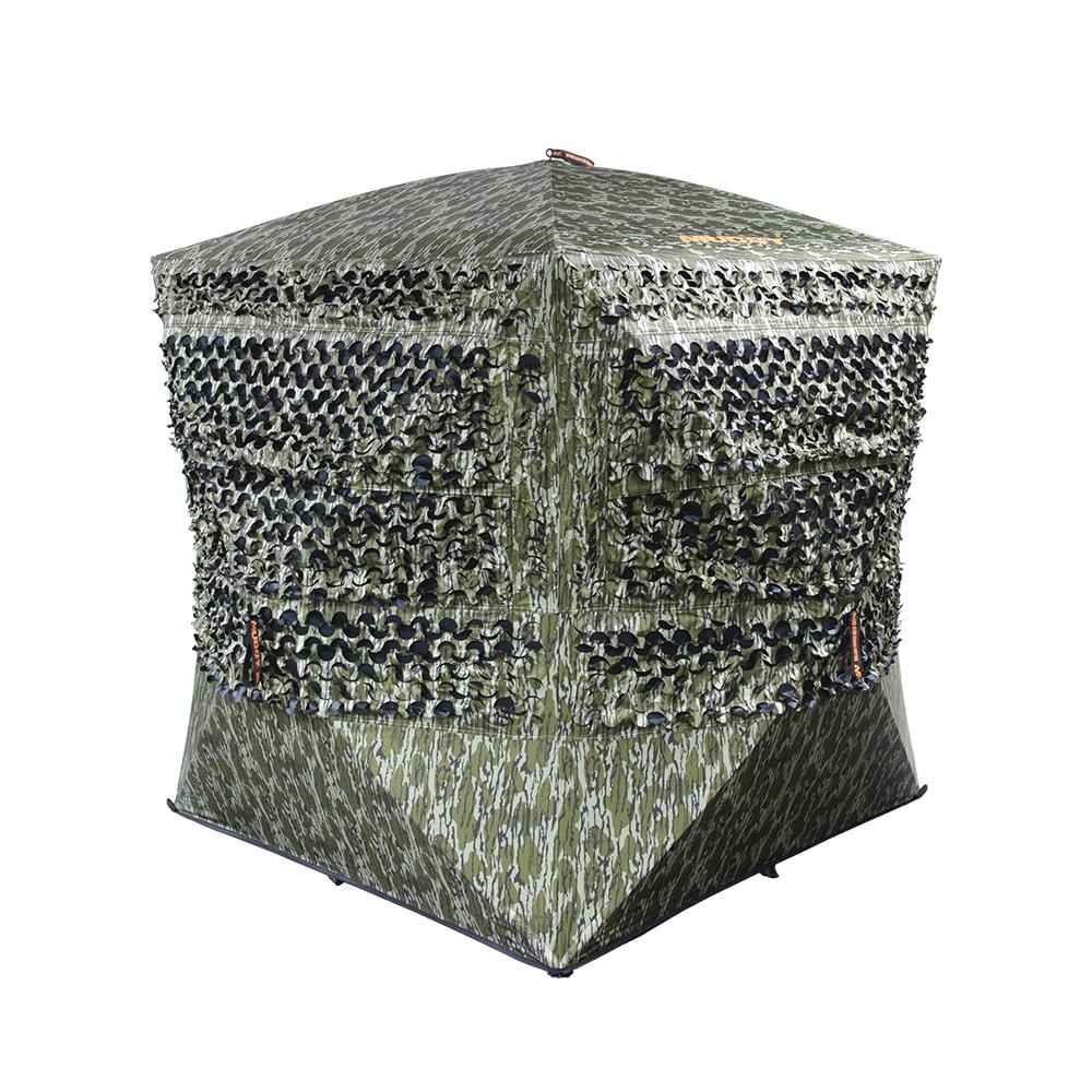 Muddy Carnage Die Cut Ground Blind Mossy Oak Bottomland