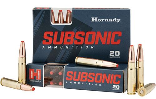 Hornady Subsonic Ammunition .300 BLACKOUT 190 gr SUB-X 1050 fps 20/ct