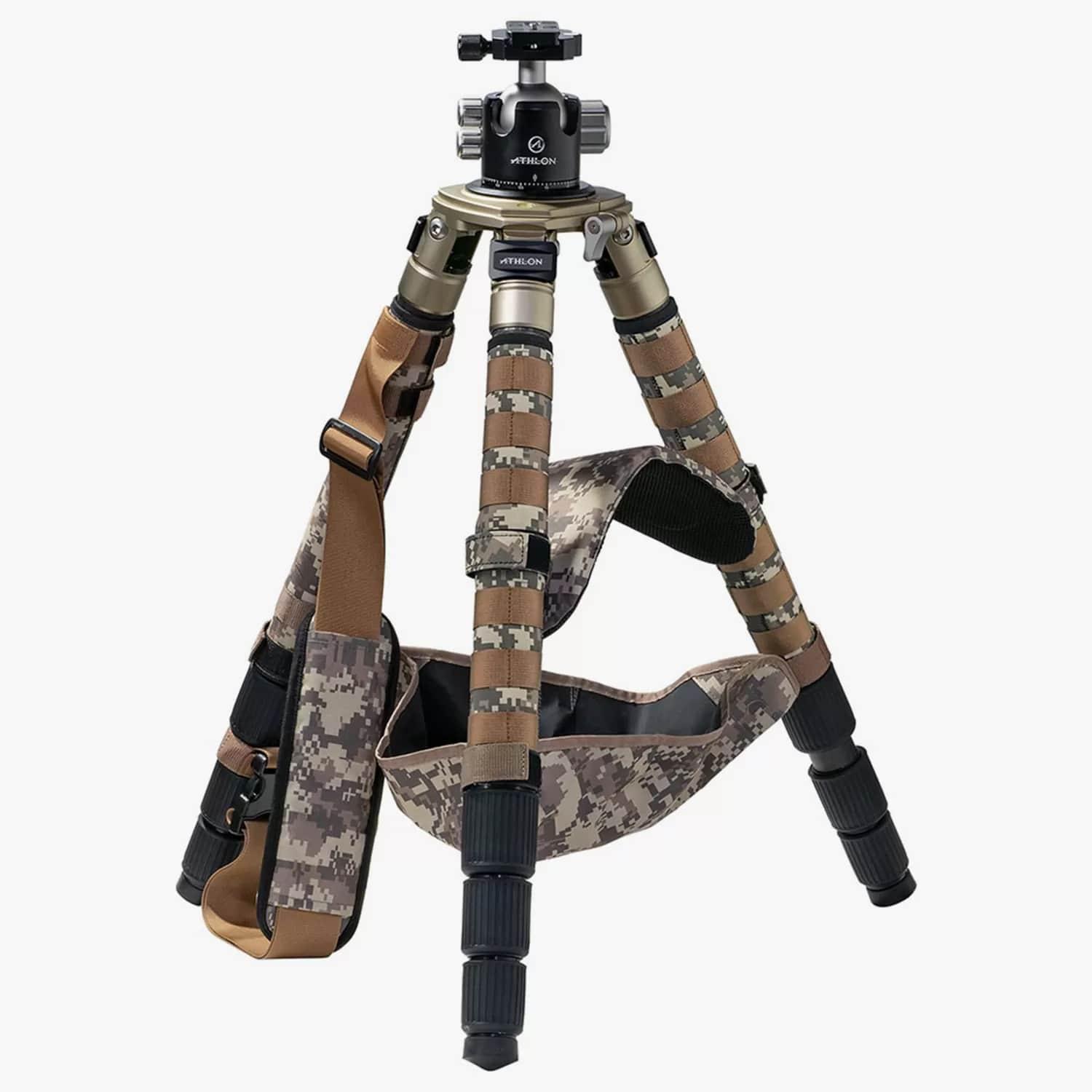 Athlon Midas CF29 Carbon Fiber Tripod 9" - 65" Camo with Soft Sided Carrying Case