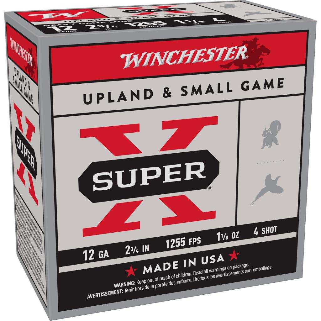 Winchester Super-X Heavy Game Shotshells 12 ga 2-3/4" 1-1/8 oz 1255 fps #4 25/ct
