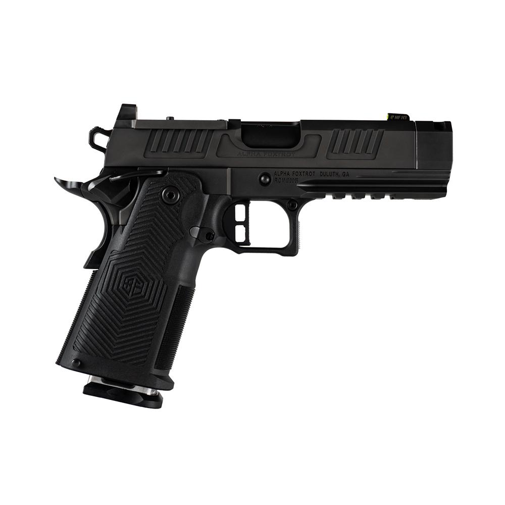 Alpha Foxtrot AF1911-Romulus Handgun 9mm Luger 10rd Magazine(2) 3.5" Compensated Threaded Barrel Black MOS Cut