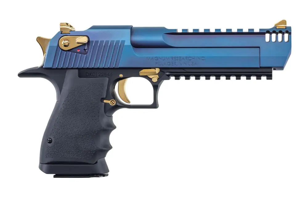 MGNM RSRCH LT WEIGHT DE50 PSTL CARBO BLUE/GOLD APPTMNTS 6" BARREL