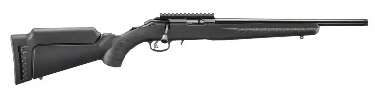 RUGER AMERICAN RIMFIRE 22WMR BOLT RIFLE 16.1"T.B. BLACK SYNTHETIC 1-9RD MAG