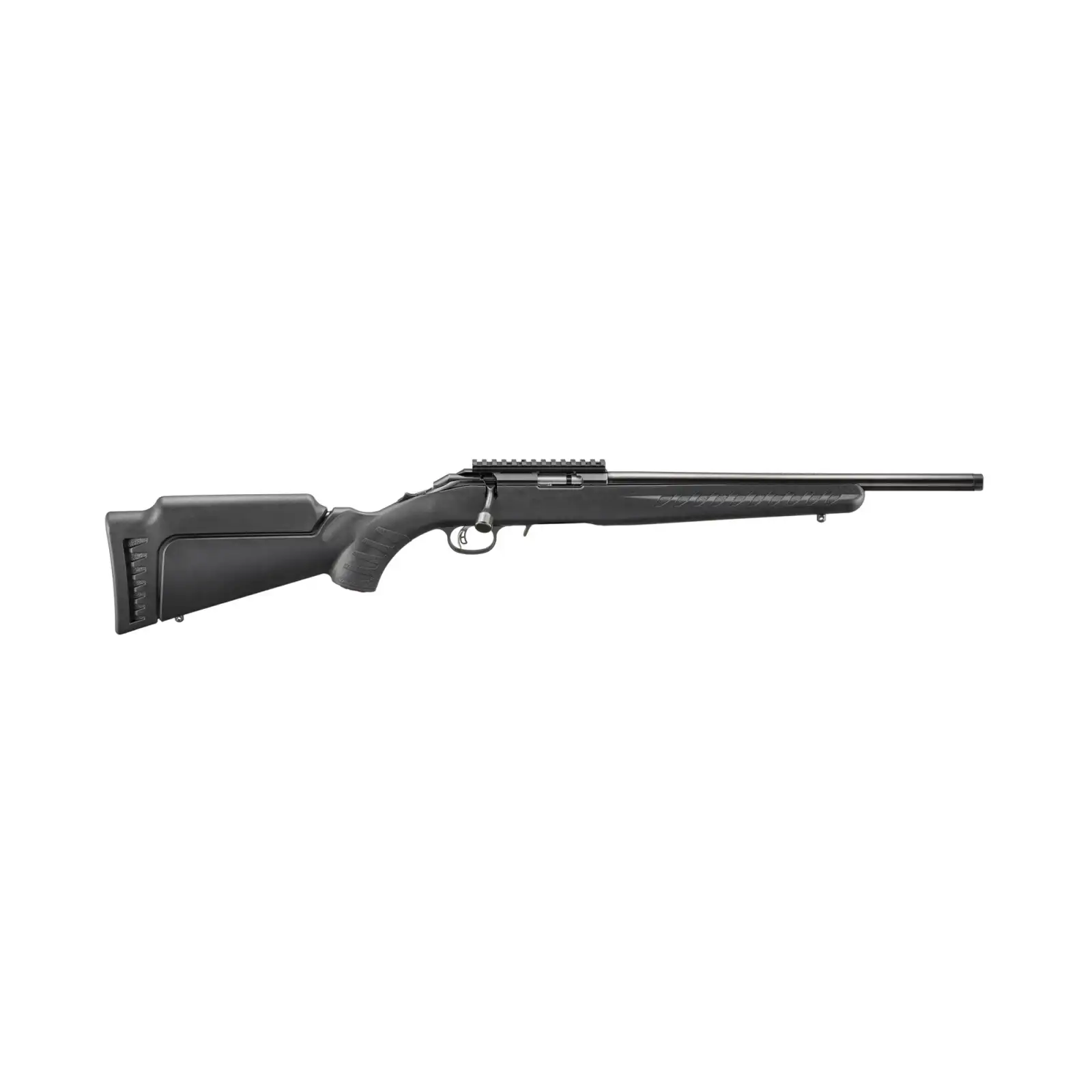 RUGER AMERICAN RIMFIRE 22WMR BOLT RIFLE 16.1"T.B. BLACK SYNTHETIC 1-9RD MAG - Image 2