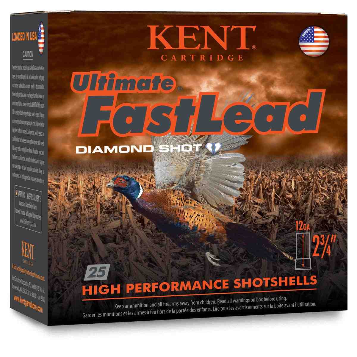 Kent Ultimate Fast Lead Shotshells 20 ga 2-3/4" 1oz 1255 fps #6 25/ct