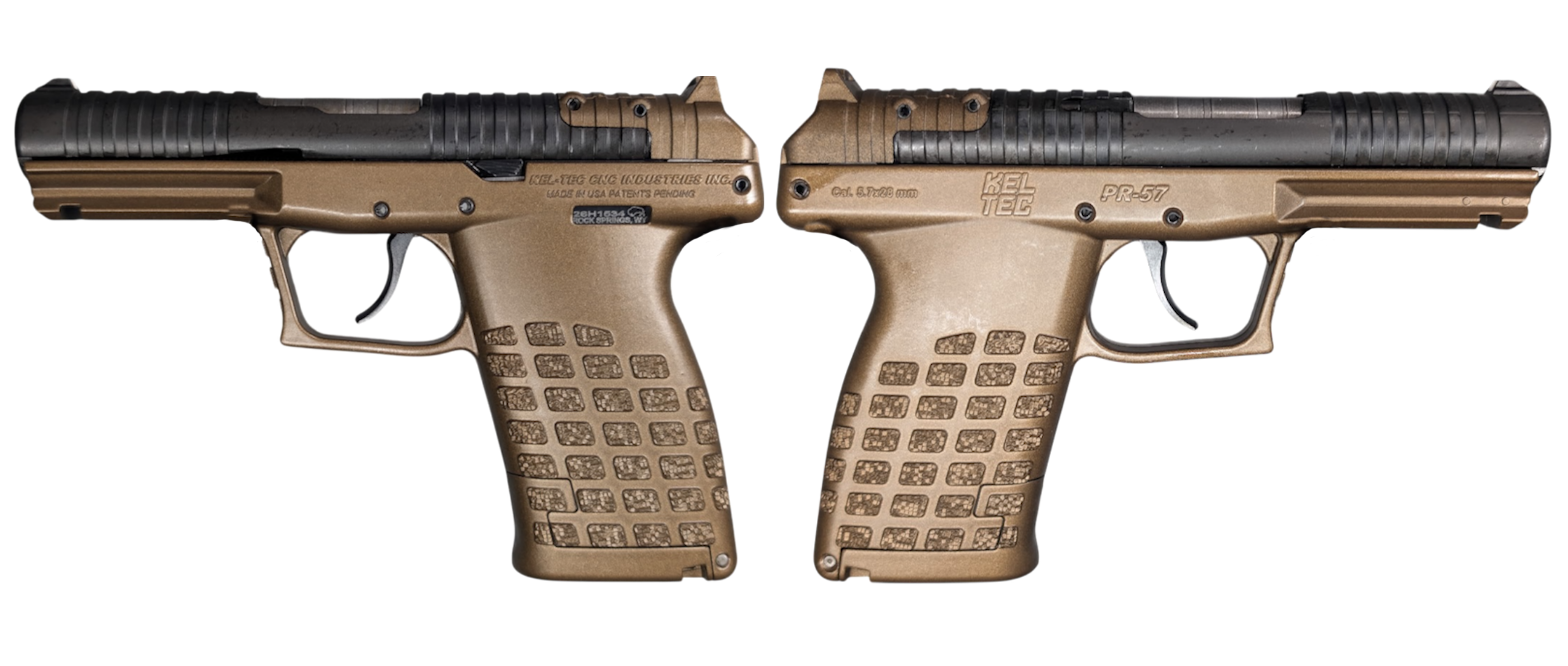 KELTEC PR57 5.7X28 PISTOL 4.64"BBL OPTIC READY, BURNT BRONZE, 20+1, 2-STRIPPER CLIPS