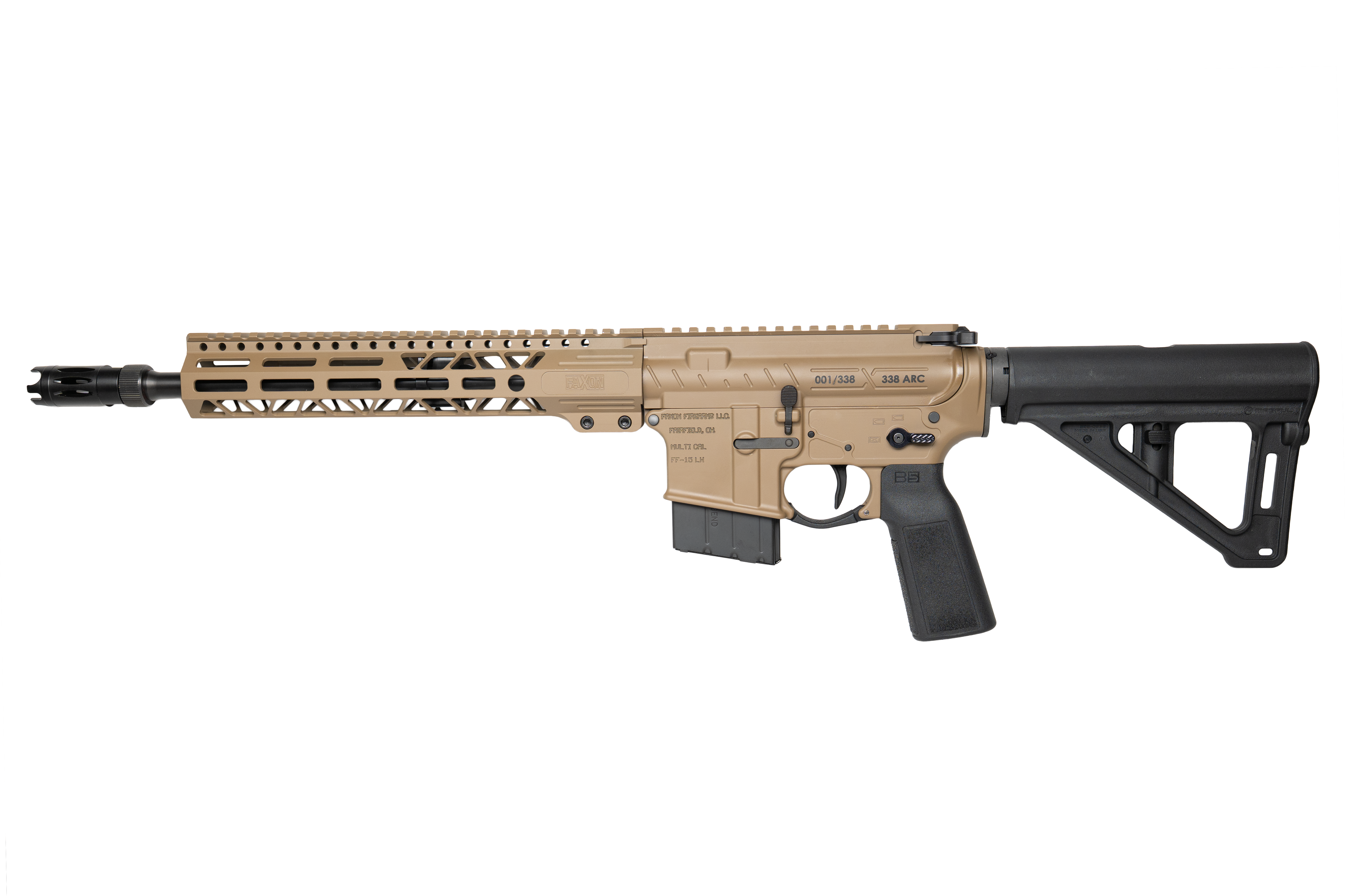 FAXON FIREARMS 338ARC PISTOL 12.5" FDE, B5 SYSTEMS MAGPUL BRACE