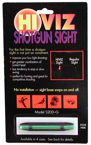 HIVIZ SHOTGUN FRONT SIGHT - MAGNETIC RIB .171-.265" GREEN - Image 2