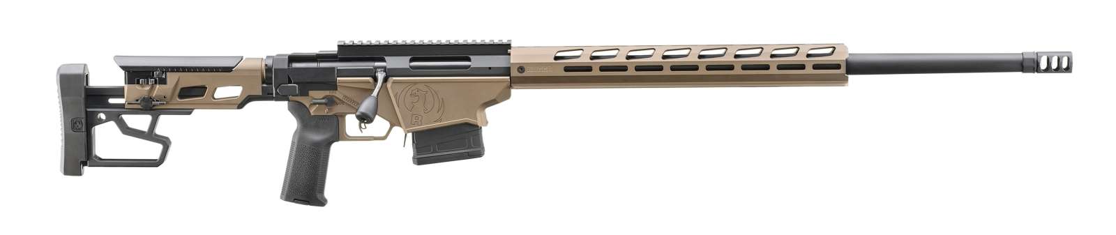 RUGER PRECISION RIFLE 6.5CM 24" BBL, BRONZE CERAKOTE, 15" MLOK HG, 2-10RD MAGS