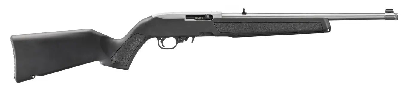 RUGER 10/22 22LR RIFLE 16.4" THREADED, BLACK POLYMER/STAINLESS, MLOK SLOTS 1-10RD MAG