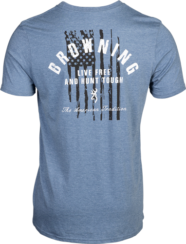 BROWNING SS T-SHIRT HUNT TOUGH - BLUE XXLARGE
