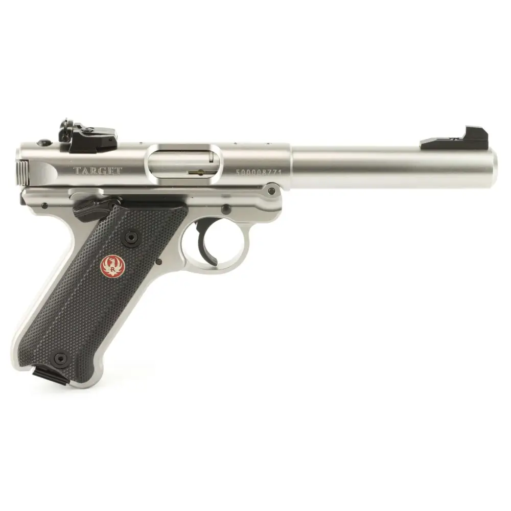 RUGER MRK IV TRGT 22LR 5.5" STS BLK GRP ADJ SGHT 10RD