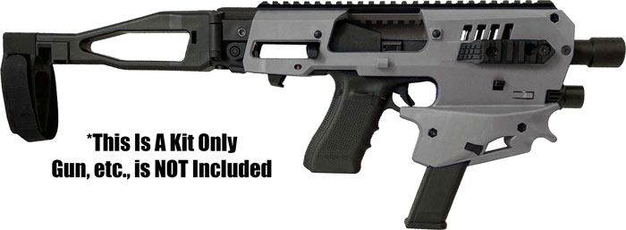 CAA MCK MICRO CONVERSN KIT GEN - 2 FOR GLOCK 9/40 BRACE TGREY