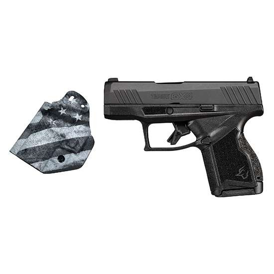 Taurus GX4 1-GX4M931-10CK7 9mm 3" 10+1 Black W/ Black & White US Flag Holster