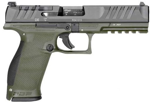 Walther 2858398 PDP OR FS 9mm 5" 18+1 OD Green/Black