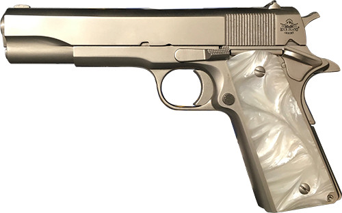Rock Island Armory 56418 GI Standard M1911 A1 FS 45ACP 8+1 Matte Nickel/Pearl Grips