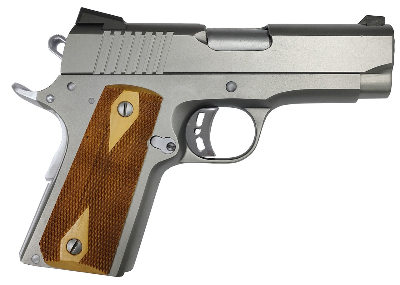 Rock Island Armory 56829 Rock Stainless Standard 1911 CS 9mm 3.6" 8+1 Stainless/Wood