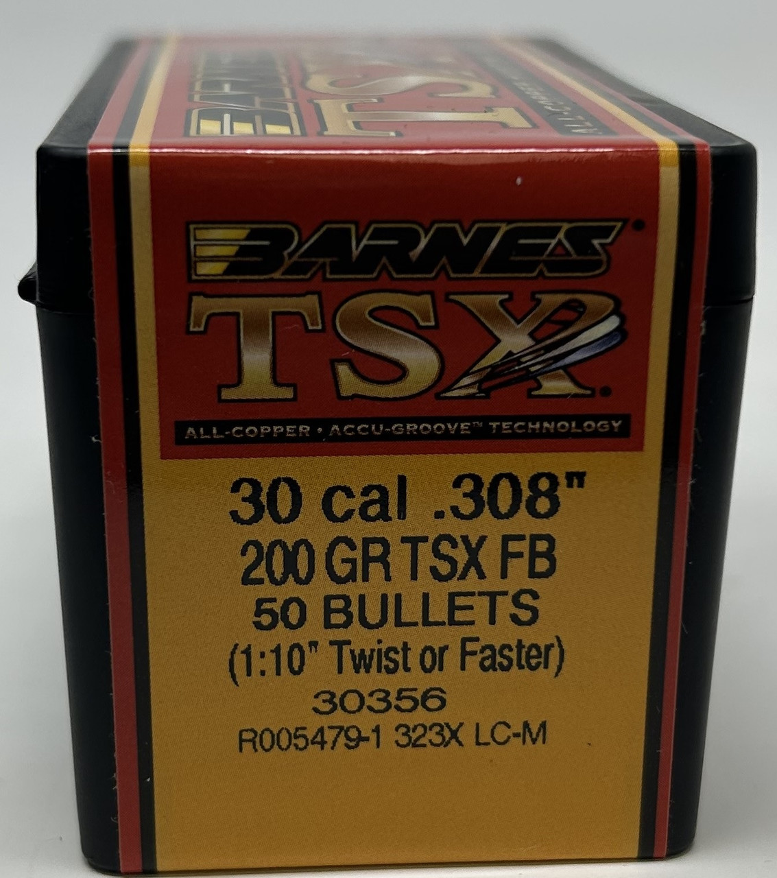 Barnes 30 Cal (.308 Dia) Reloading Bullets Copper TSX B30356 200 Grain Flat Base Hollow Point 50 Pieces
