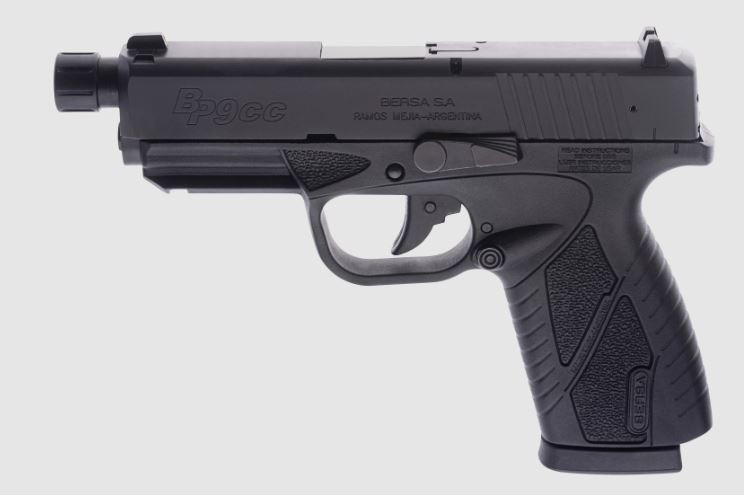 Bersa BP9 Concealed Carry 3.3" Threaded Barrel 8+1 BP9MCCX Black