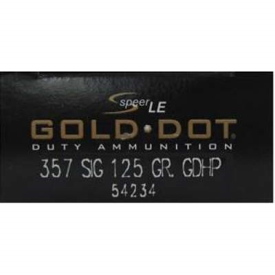 CCI 357 Sig Speer Gold Dot CCI54234 125 gr JHP 50 rounds