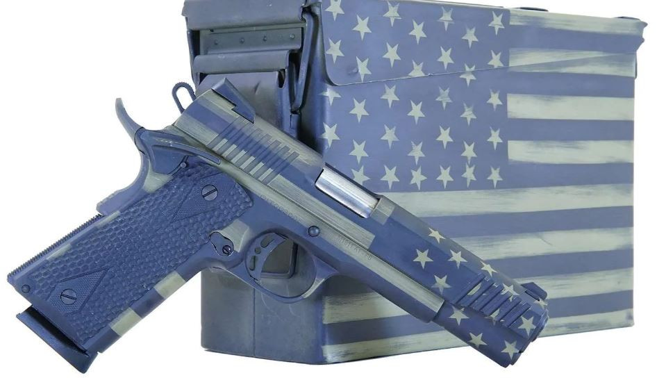 Citadel CITC45FUSBAC 1911-A1 .45 ACP 5" 8+1 US Bazooka Green Flag Cerakote w/ Cerakoted Ammo Can