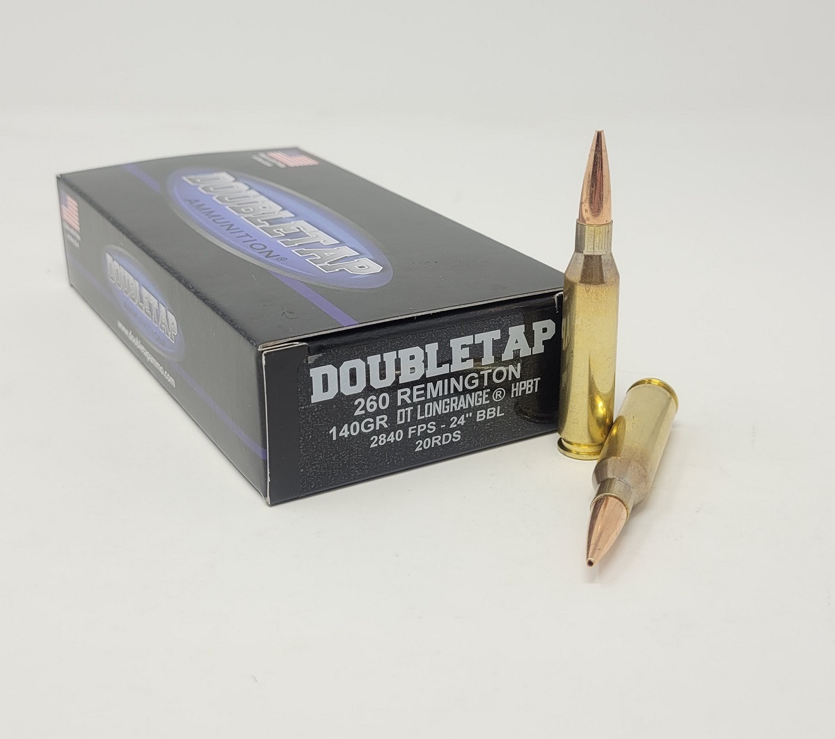 DoubleTap 260 Rem Ammunition 260R140LR 140 Grain Hollow Point Boat Tail 20 Rounds