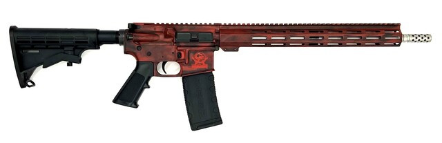 Great Lakes Firearms GL15223SSB-LRD 223 Wylde 16" 30+1 Battleworn Lipstick Red Cerakote/Stainless Barrel