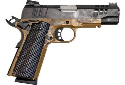 Great Lakes Firearms GL1911-45CSSM-SAH 1911 4.25" 8+1 Black/SS Barrel/Mission Sahara