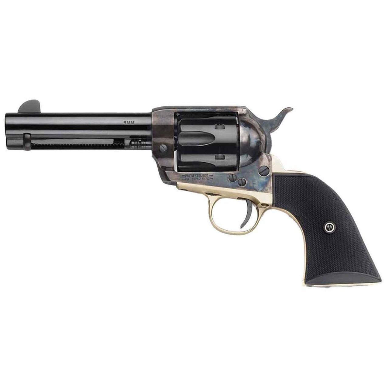 Pietta HF9CHBR434NMBP GWII Gunfighter 9mm 6 Rounds 4.75" Case Hardened/Brass/Polymer Grips