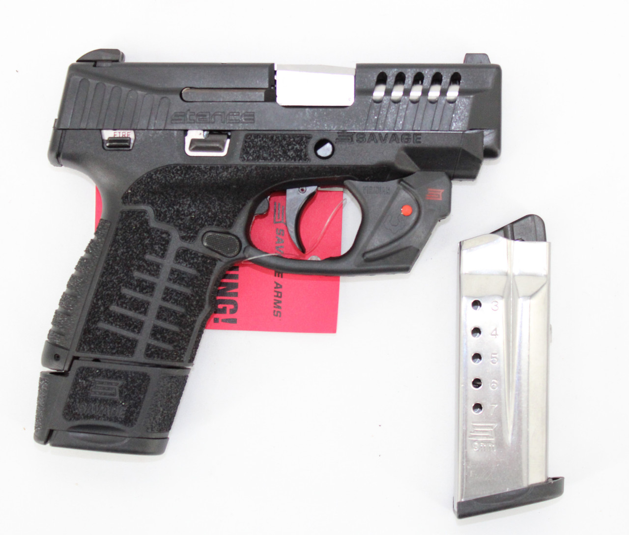 Savage Arms Stance 67046 MC9MS 9mm 3.2" 7+1/10+1 Black w/ Laser