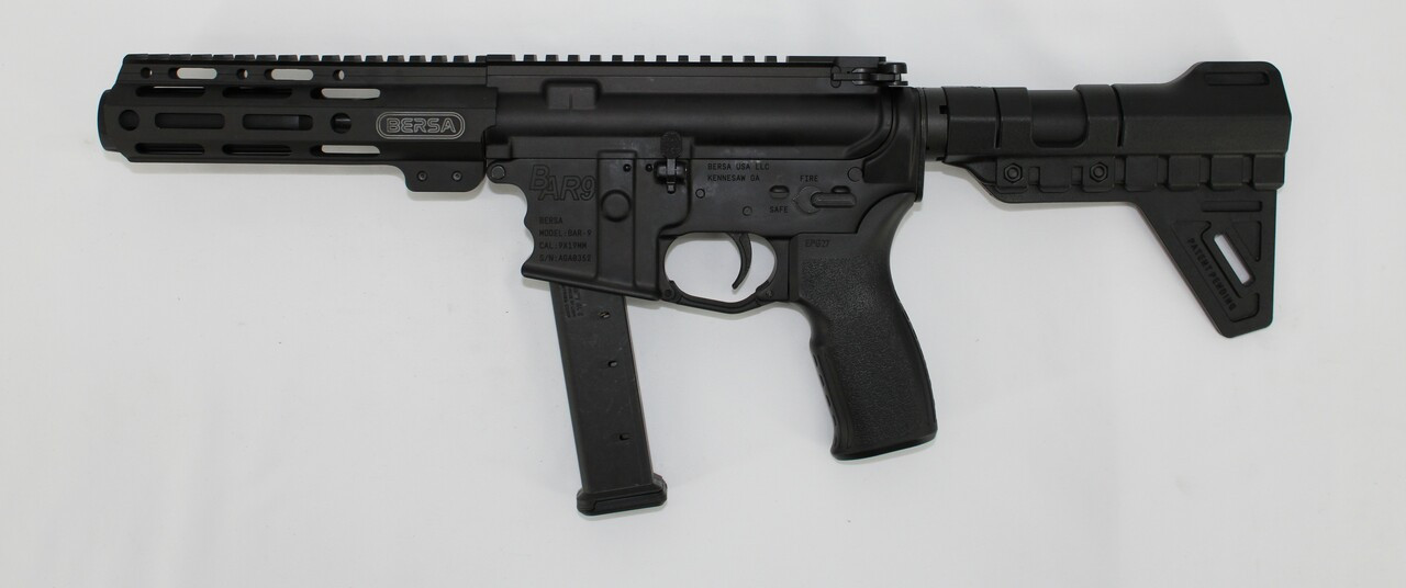 Bersa BAR9GL4BSC AR9 9mm 4" W/ Compensator 27+1 Black