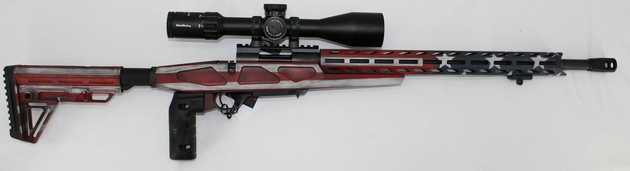Howa HCRA70220USAMDT M1500 Mini Chassis .223 Rem 20" 10+1 USA Flag Cerakote W/ 4-16x50 Scope, 2 Grips, Bipod