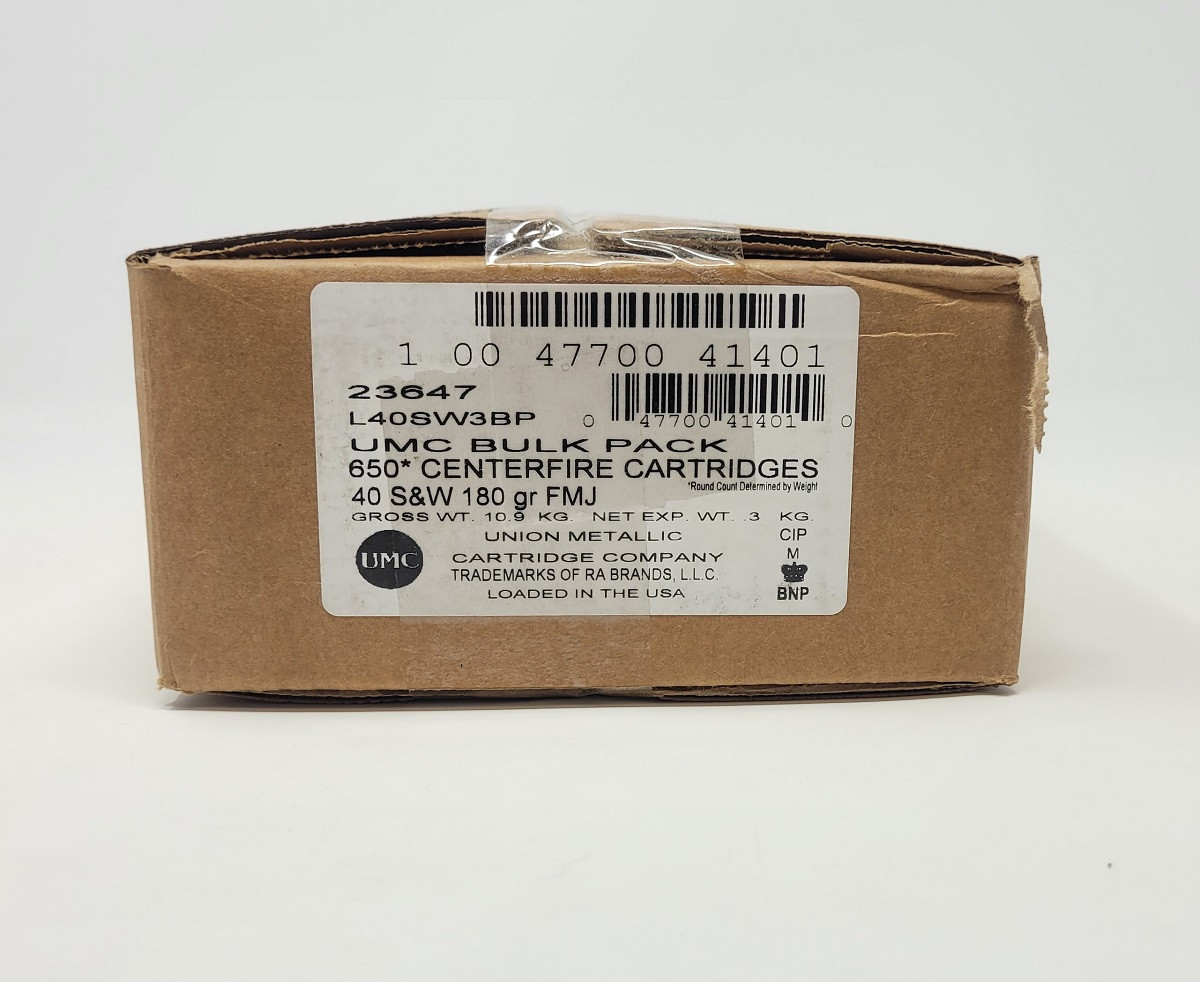 Remington 40 S&W Bulk Pack L40SW3BP 180 gr FMJ 650 rounds