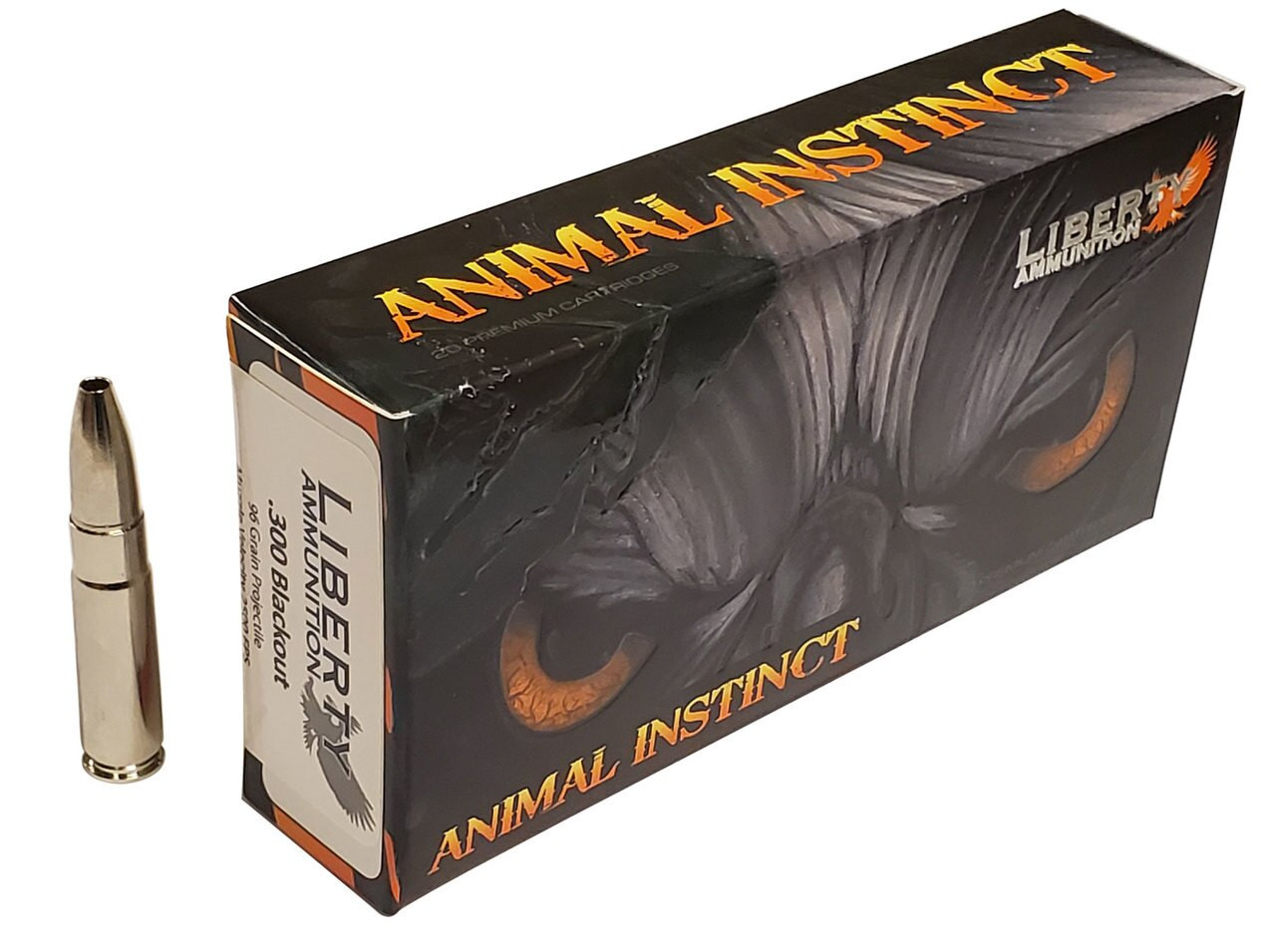Liberty 300 AAC Blackout Ammunition Animal Instinct LAHAC300044 96 Grain Copper Hollow Point 20 Rounds