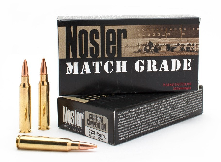 Nosler 223 Rem Match Grade 60023 69 Grain Custom Competition 20 Rounds