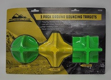 Ridgeline 3 Pack Ground Bouncing Targets RL10326 Ball Star and Cube Target Green/Yellow