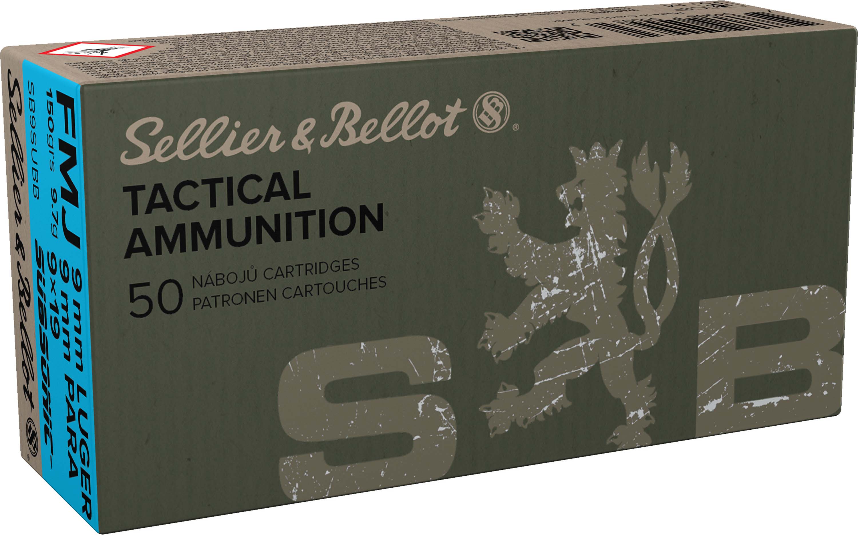 S&B 9MM 150GR FMJ SUB 50RD