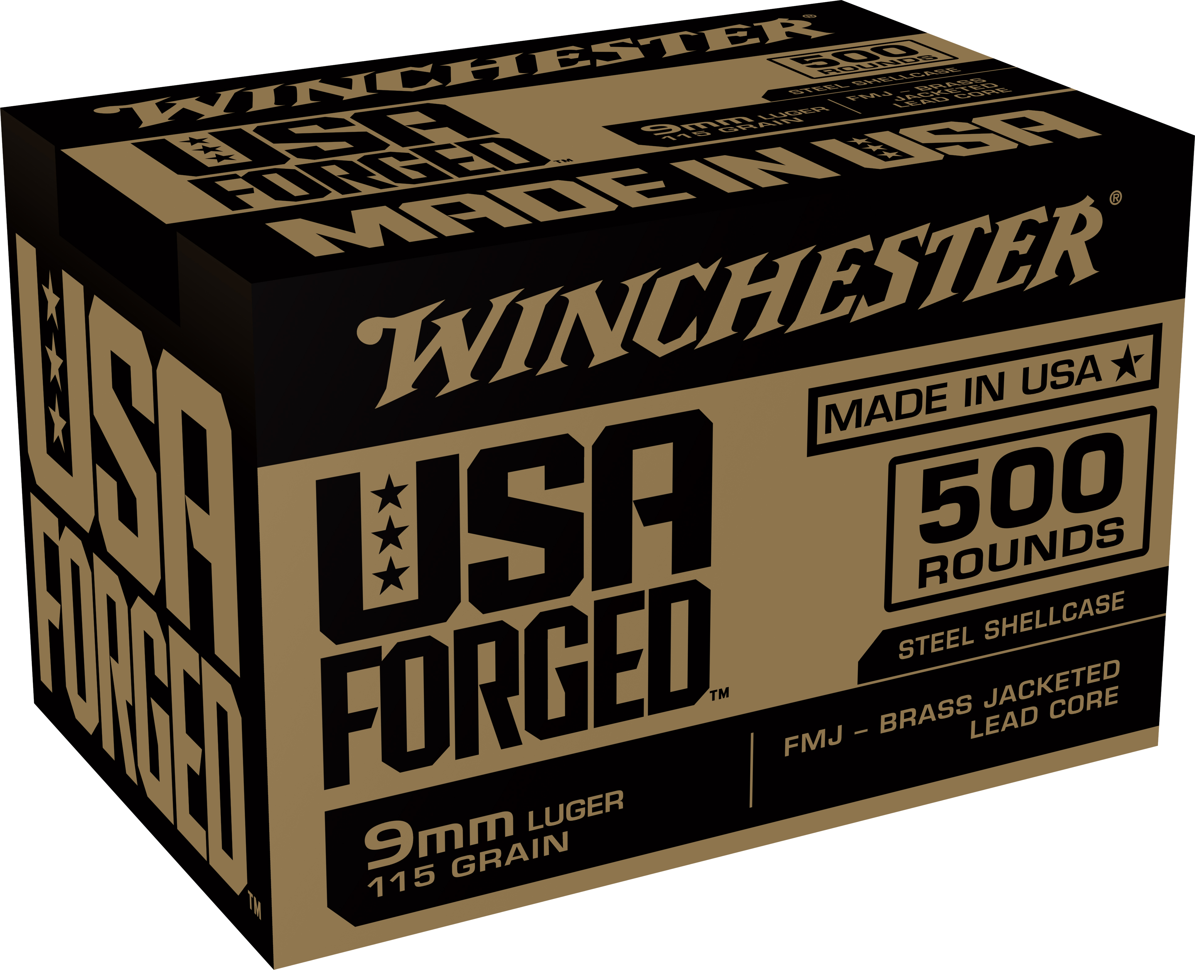 WIN 9MM 115GR FMJ STEEL 500RD