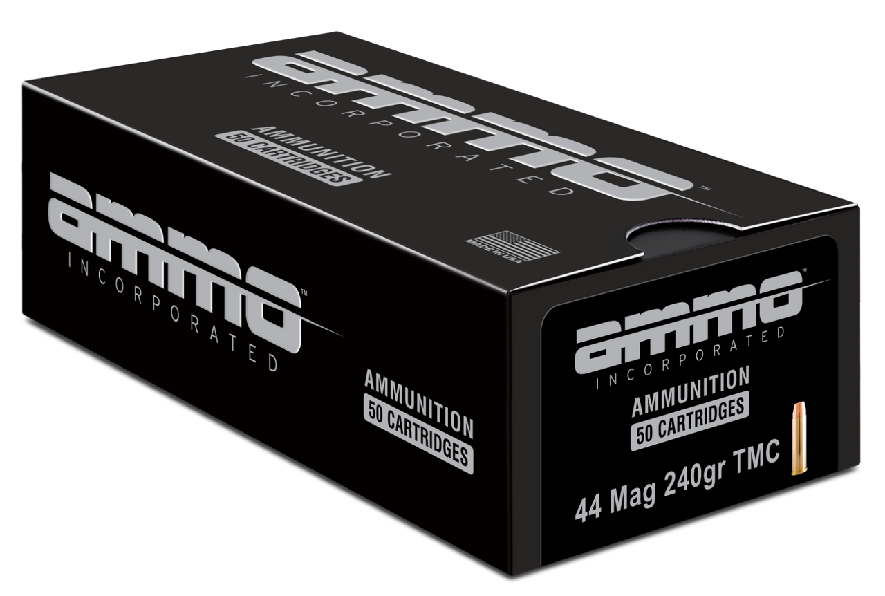 Ammo Inc 44 Magnum Ammunition AI44240TMC-A50 240 Grain Total Metal Coating 50 Rounds
