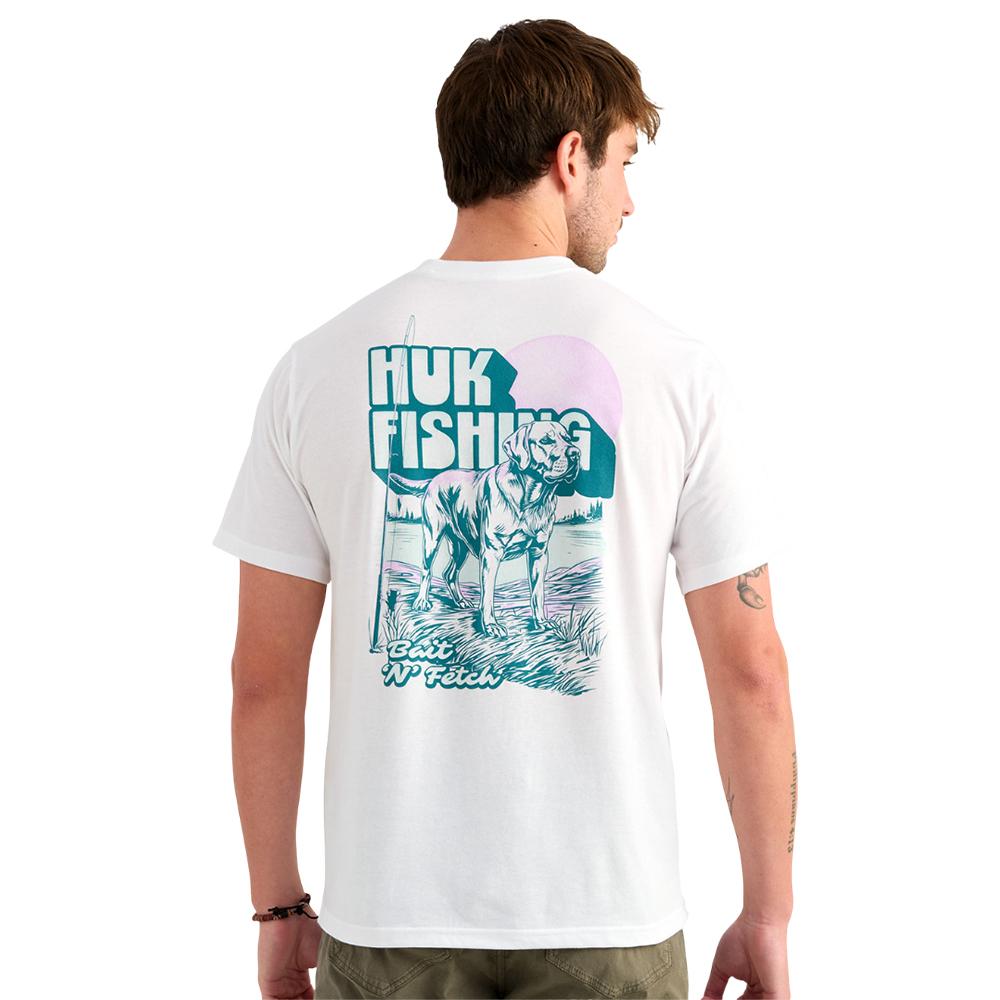 Huk Bait 'N Fetch Short Sleeve Tee White XL