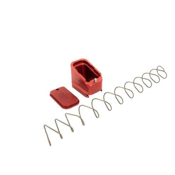 Shield Arms Magazine Extension +5/+4 for Glock 17/22/34/35/19X/45 Red