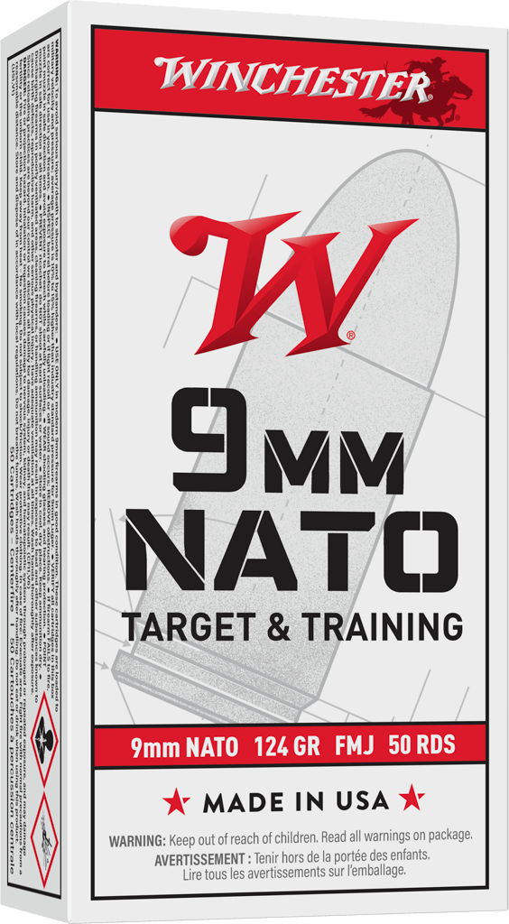 WINCHESTER 9MM 124GR FMJ 50RD BX 500RD CASE