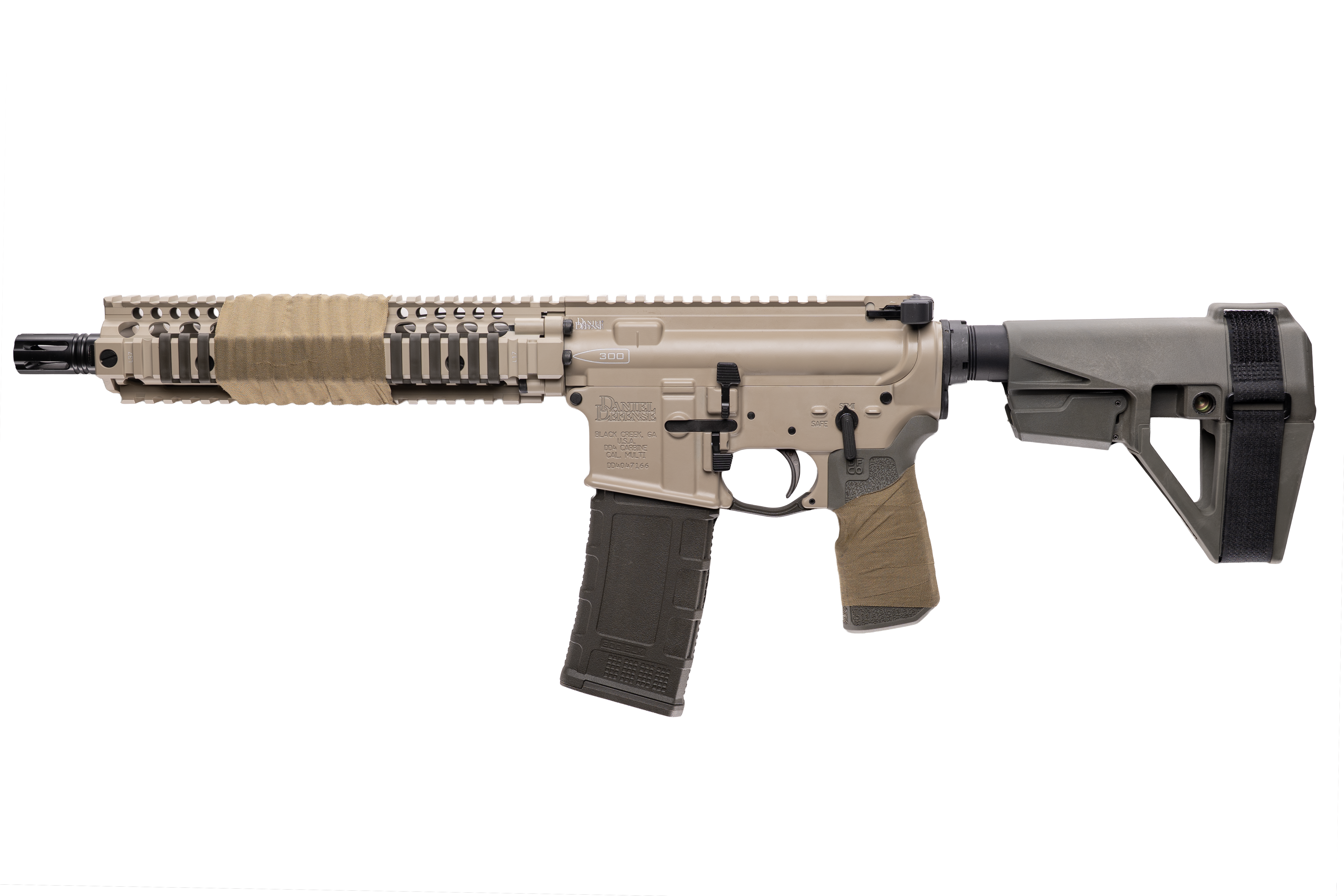 DANIEL DEFENSE MK18 ELITE 300BLK PISTOL 10.3" FDE/ODG SB TACTICAL BRACE 1-30RD MAG