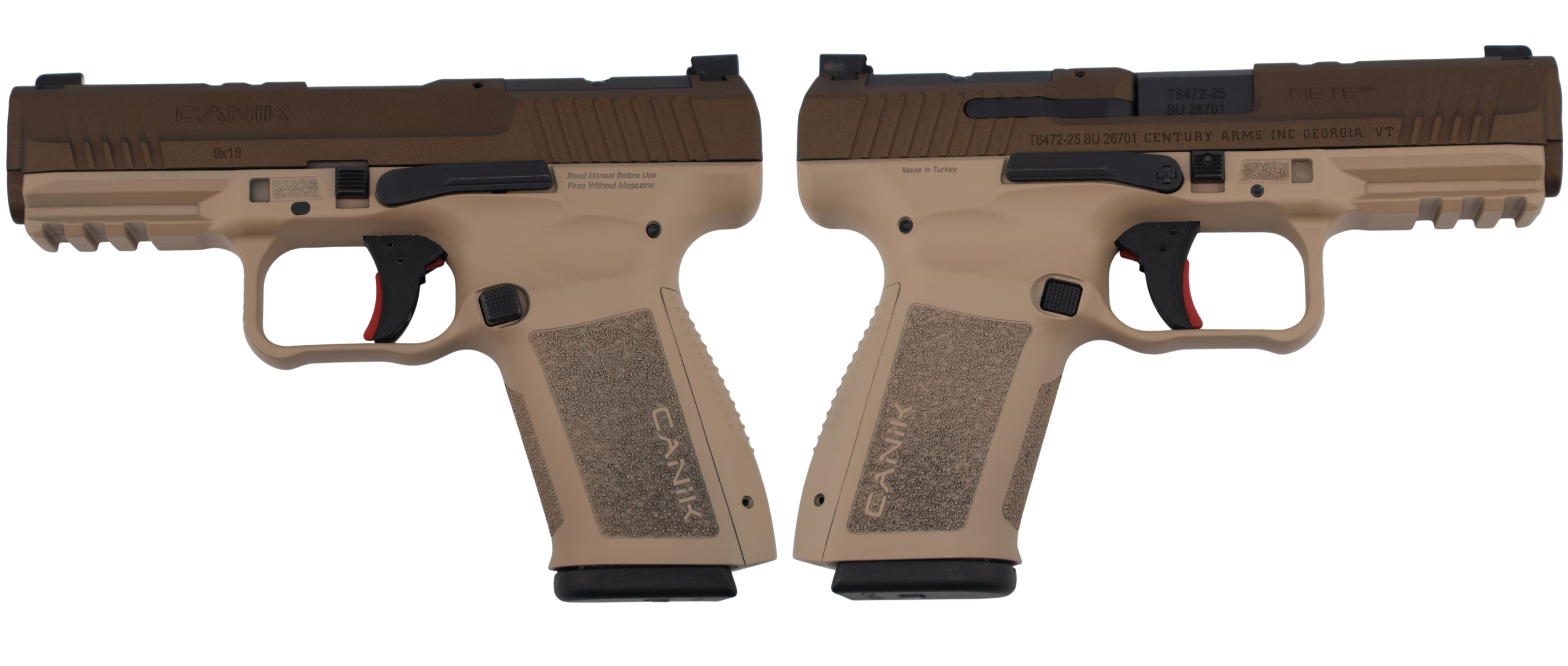 CENTURY CANIK METE SF 9MM PORTED BARREL TWO TONE TAN PSTL 4.19 BRL 1-15RD MAG