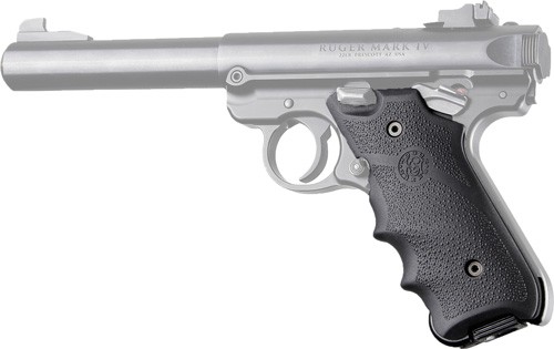 HOGUE GRIPS RUGER MKIV RUBBER - GRIP W/ FINGER GROOVES BLACK