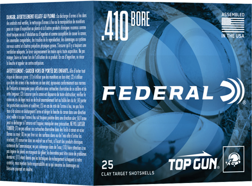 FEDERAL TOP GUN 410 2.5" 1/2OZ - #7.5 1330FPS 250RD CASE LOT