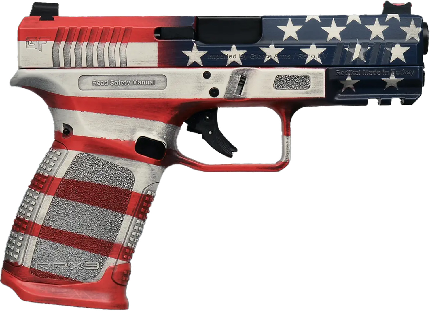 GFA RPX9 EXO USA 9MM 15R FLAG